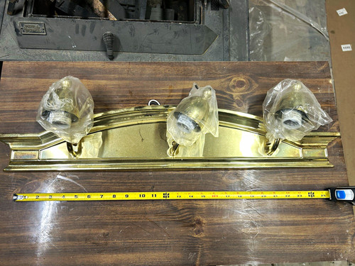 Light gold vanity lighting - 3-light,